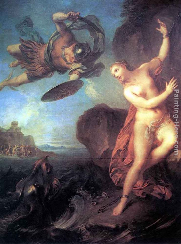 Perseus and Andromeda painting - Francois Lemoyne Perseus and Andromeda art painting